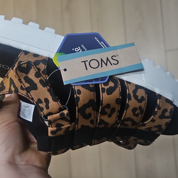 Toms Leopard Print Platform Sandals 6.5 - Picture 3 of 8